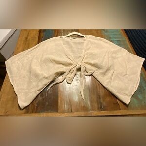 Pull&Bear Beige Tie-Front Blouse